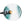 Chandelierias - 8 - Light Gradient Teal Glass Modern Linear Chandelier - Chandeliers - Black - 