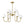 Chandelierias - 8 - Light Swooping Arm Matte Opal Glass Tiered Chandelier - Chandeliers - Brass - 