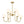 Chandelierias - 8 - Light Swooping Arm Matte Opal Glass Tiered Chandelier - Chandeliers - Brass - 