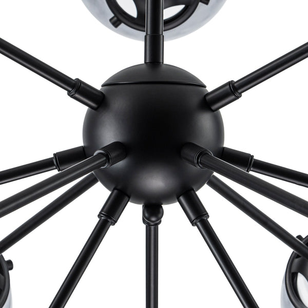 Chandelierias-Bold Modern 12-Light Ombre Glass Sputnik Sphere Chandelier-Chandeliers-Brass-