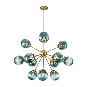 Chandelierias - Bold Modern 12 - Light Sputnik Sphere Chandelier - Chandeliers - Brass - 