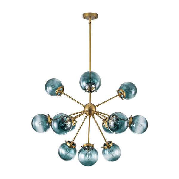 Chandelierias - Bold Modern 12 - Light Sputnik Sphere Chandelier - Chandeliers - Brass - 