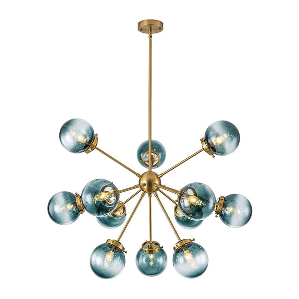 Chandelierias - Bold Modern 12 - Light Sputnik Sphere Chandelier - Chandeliers - Brass - 