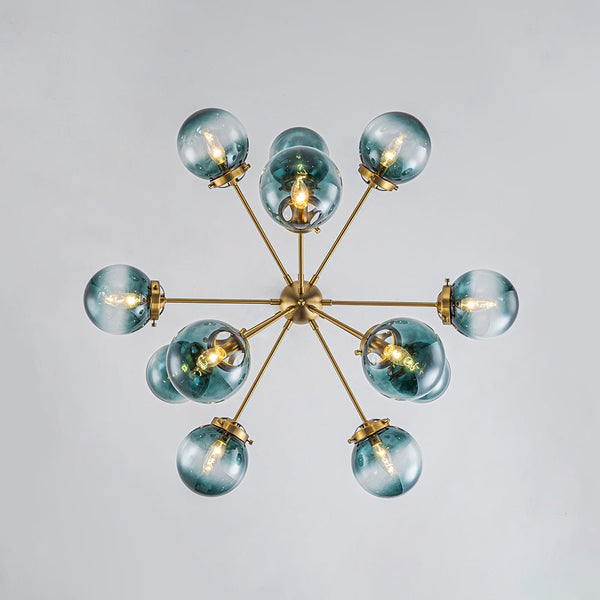 Chandelierias - Bold Modern 12 - Light Sputnik Sphere Chandelier - Chandeliers - Brass - 