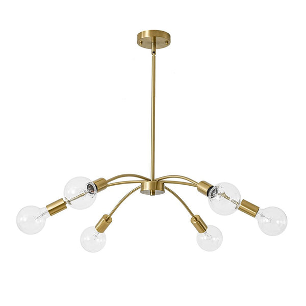 Chandelierias - Bold Modern 6 - Light Claw - shaped Metal Sputnik Chandelier - Chandeliers - Brass - 