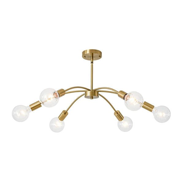 Chandelierias - Bold Modern 6 - Light Claw - shaped Metal Sputnik Chandelier - Chandeliers - Brass - 