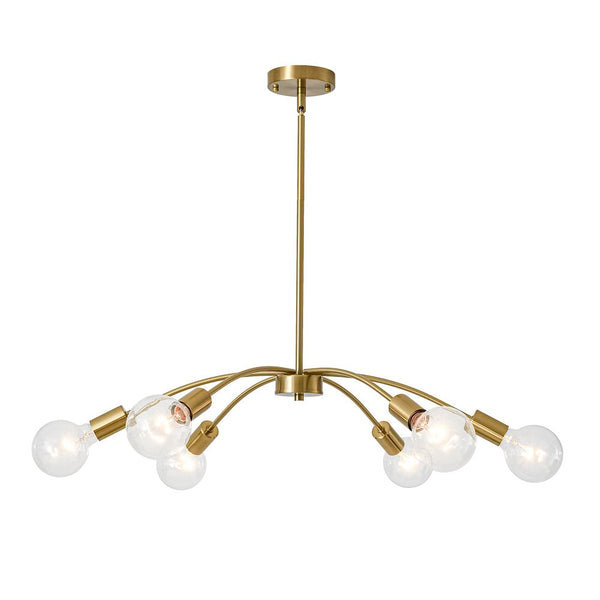 Chandelierias - Bold Modern 6 - Light Claw - shaped Metal Sputnik Chandelier - Chandeliers - Brass - 