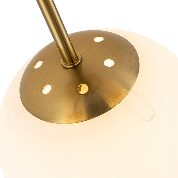 Chandelierias - Brass 3 - Light Sputnik Glass Globe Semi - flush Mount - Semi Flush - Clear - 