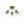 Chandelierias - Brass 3 - Light Sputnik Glass Globe Semi - flush Mount - Semi Flush - Clear - 