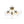 Chandelierias - Brass 3 - Light Sputnik Glass Globe Semi - flush Mount - Semi Flush - Clear - 