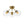 Chandelierias - Brass 3 - Light Sputnik Glass Globe Semi - flush Mount - Semi Flush - Clear - 