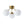 Chandelierias - Brass 3 - Light Sputnik Glass Globe Semi - flush Mount - Semi Flush - Clear - 