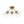 Chandelierias - Brass 3 - Light Sputnik Glass Globe Semi - flush Mount - Semi Flush - Clear - 