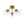 Chandelierias - Brass 3 - Light Sputnik Glass Globe Semi - flush Mount - Semi Flush - Clear - 
