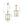 Chandelierias-Candle-style 3-Light Curved Clear Glass Cylinder Lantern Pendant-Pendants-11.8 in-