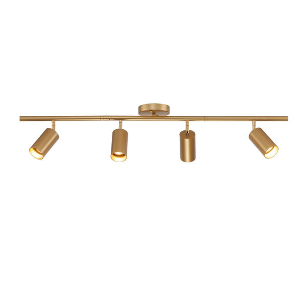 Chandelierias - Chic Modern 4 - Light Linear Tracklight Semi - Flush Mount - Semi Flush - Brass - 