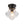 Chandelierias - Classic 1 - Light Sculptural Clear School Glass Flush Mount - Flush Mount - Matte Black - 