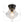 Chandelierias - Classic 1 - Light Sculptural Clear School Glass Flush Mount - Flush Mount - Matte Black - 