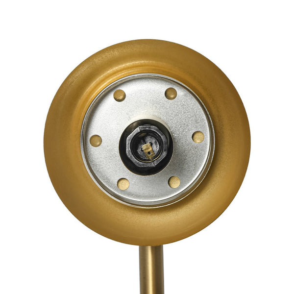 Chandelierias - Classic Glam 1 - Light Dew Ribbed Glass Single Wall Sconce - Wall Light - Brushed Brass - 