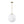 Chandelierias - Classic Glam 1 - Light Opal Glossy Glass Sphere Pendant - Pendants - Brass - Rod