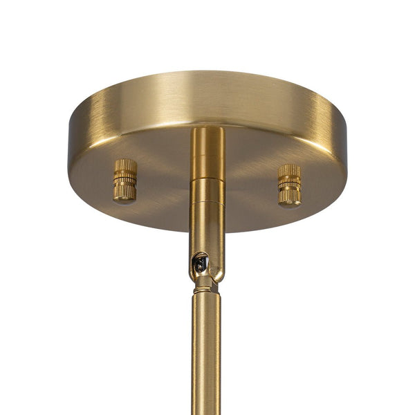 Chandelierias - Classic Glam 1 - Light Opal Glossy Glass Sphere Pendant - Pendants - Brass - Rod