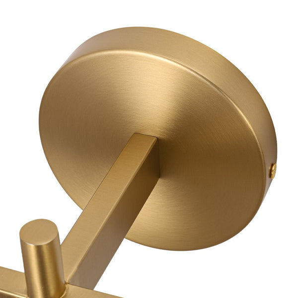 Chandelierias - Classic Glam 3 - Light Ribbed Glass Linear Vanity Light - Wall Light - Brushed Brass - 