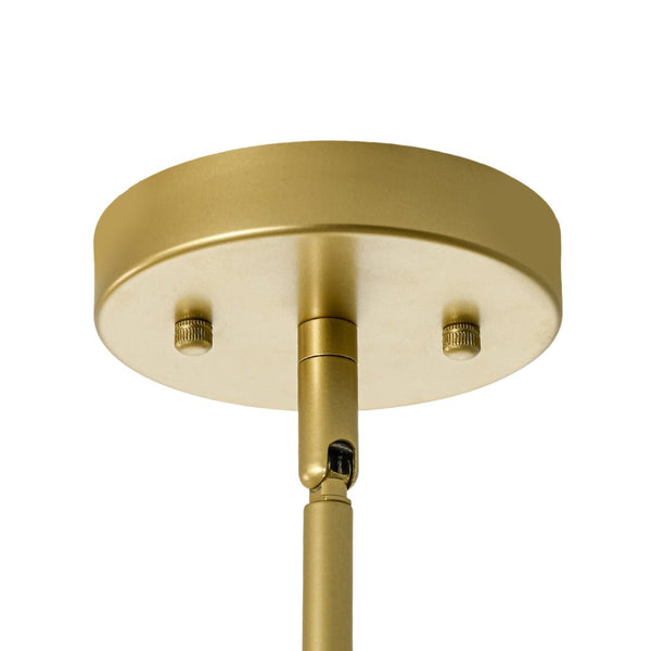 Chandelierias - Clear Rhombus Glass 5 - Light Sphere Chandelier - Chandeliers - Painted Brass - 