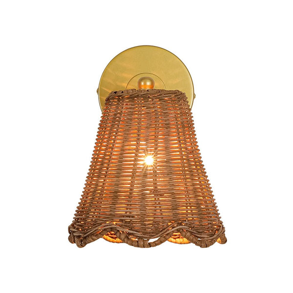 Chandelierias - Coastal Grandeur 1 - Light Rattan Wall sconce - Wall Light - Gold - 2 - Pack