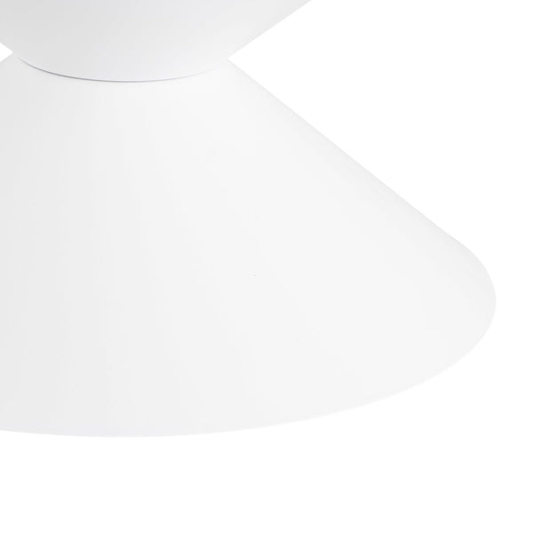 Chandelierias-Contemporary 1-Light Dual Cone Iron Hourglass Flush Mount-Flush Mount-White-2-Pack