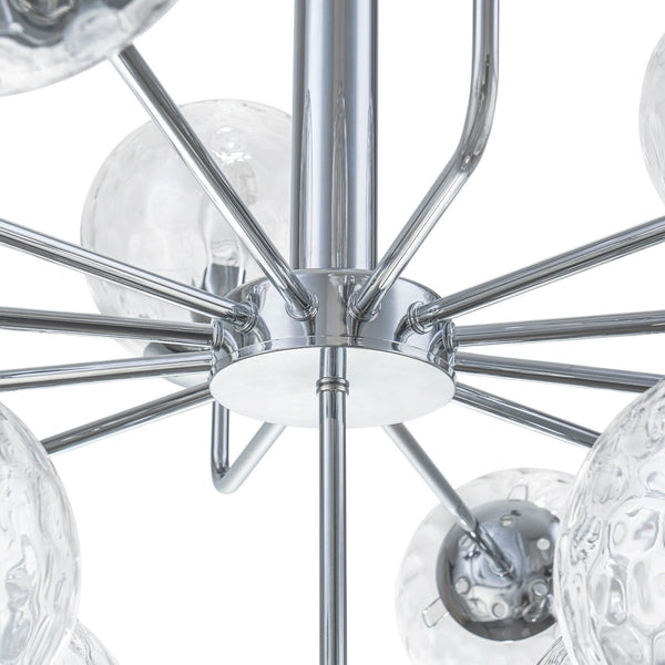 Chandelierias-Contemporary 13-Light Textured Glass Dandelion Sputnik Sphere Chandelier-Chandeliers-Silver-