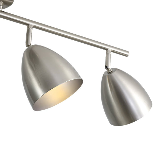 Chandelierias - Contemporary 4 - Light Bell Tracklight Semi - Flush Mount - Semi Flush - Nickel - 