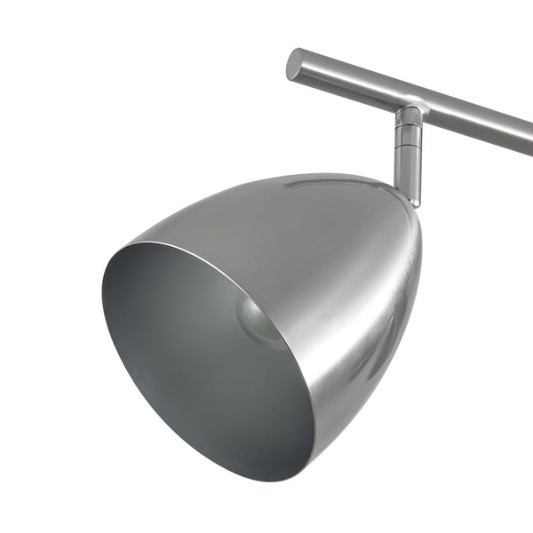 Chandelierias - Contemporary 4 - Light Bell Tracklight Semi - Flush Mount - Semi Flush - Nickel - 