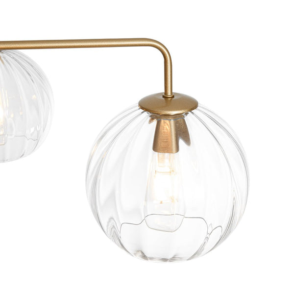 Chandelierias - Contemporary 5 - Light Clear Hand - blown Glass Chandelier - Chandelier - Hammered - 