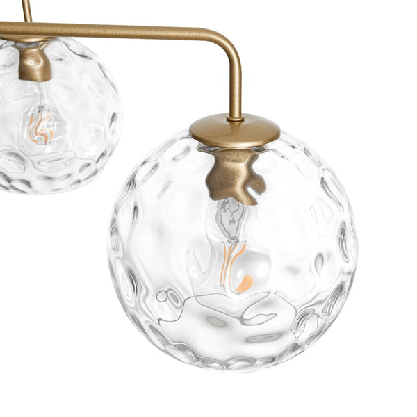 Chandelierias - Contemporary 5 - Light Clear Hand - blown Glass Chandelier - Chandelier - Hammered - 
