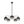 Chandelierias - Contemporary 5 - Light Hand Blown Glass Gradient Glass Globe Chandelier - Chandelier - Black - 