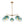 Chandelierias - Contemporary 5 - Light Hand Blown Glass Gradient Glass Globe Chandelier - Chandelier - Blue - 
