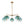 Chandelierias - Contemporary 5 - Light Hand Blown Glass Gradient Glass Globe Chandelier - Chandelier - Blue - 
