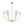 Chandelierias - Contemporary 6 - Light Oval Glossy Glass Round Chandelier - Chandelier - Brass - 