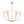 Chandelierias - Contemporary 6 - Light Oval Glossy Glass Round Chandelier - Chandelier - Brass - 