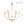 Chandelierias - Contemporary 6 - Light Oval Glossy Glass Round Chandelier - Chandelier - Brass - 