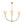 Chandelierias - Contemporary 6 - Light Oval Glossy Glass Round Chandelier - Chandelier - Brass - 