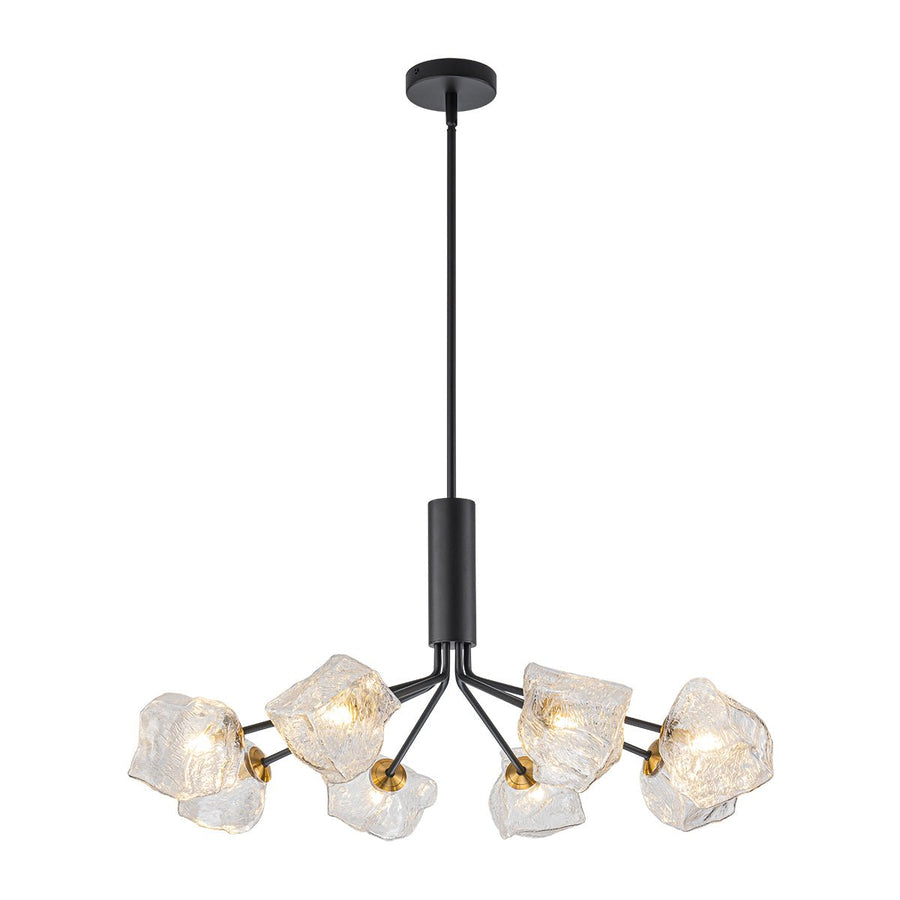 Chandelierias - Contemporary Ice Glass Sputnik Tiered Chandelier - Chandeliers - Matte Black - 1 - Tier