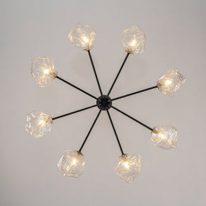 Chandelierias - Contemporary Ice Glass Sputnik Tiered Chandelier - Chandeliers - Matte Black - 1 - Tier