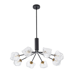 Chandelierias - Contemporary Ice Glass Sputnik Tiered Chandelier - Chandeliers - Matte Black - 1 - Tier