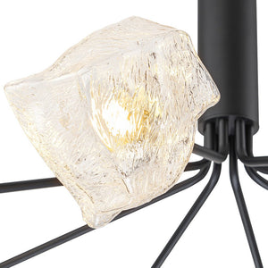 Chandelierias - Contemporary Ice Glass Sputnik Tiered Chandelier - Chandeliers - Matte Black - 1 - Tier