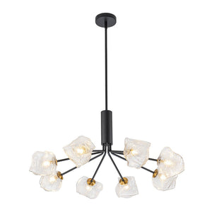 Chandelierias - Contemporary Ice Glass Sputnik Tiered Chandelier - Chandeliers - Matte Black - 1 - Tier