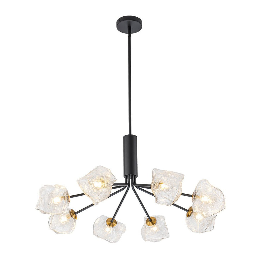 Chandelierias - Contemporary Ice Glass Sputnik Tiered Chandelier - Chandeliers - Matte Black - 1 - Tier