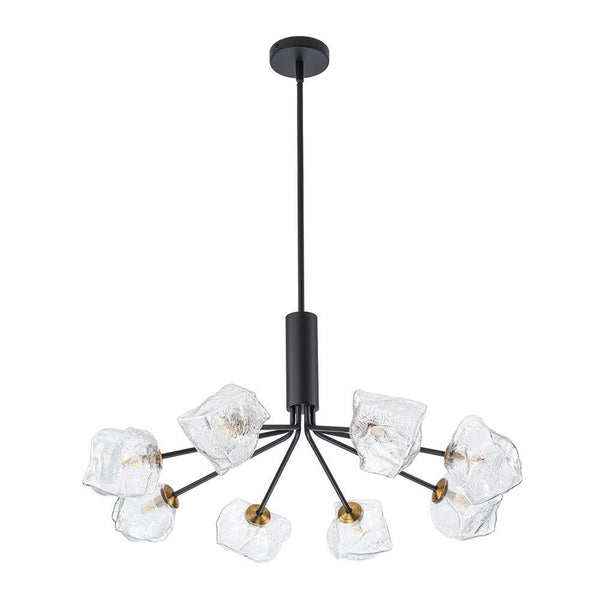 Chandelierias - Contemporary Ice Glass Sputnik Tiered Chandelier - Chandeliers - Matte Black - 2 - Tier