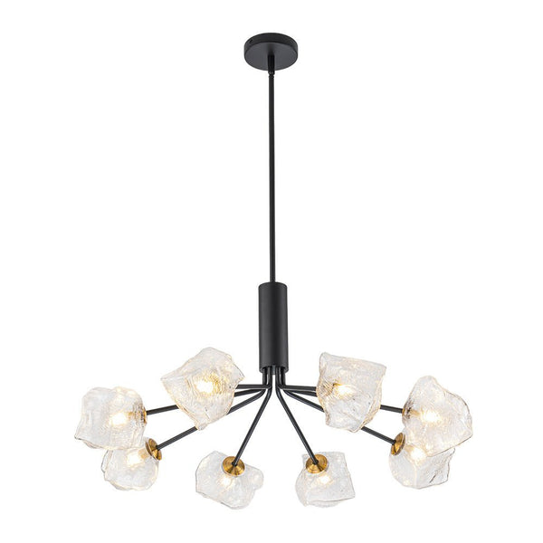 Chandelierias - Contemporary Ice Glass Sputnik Tiered Chandelier - Chandeliers - Matte Black - 2 - Tier