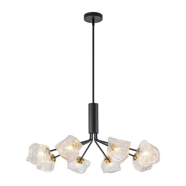 Chandelierias - Contemporary Ice Glass Sputnik Tiered Chandelier - Chandeliers - Matte Black - 2 - Tier